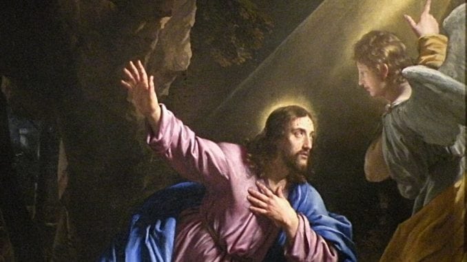 padre-pio-christ-agonie-champaigne Padre Pio raisons souffrances du Christ - tableau Champaigne Agonie